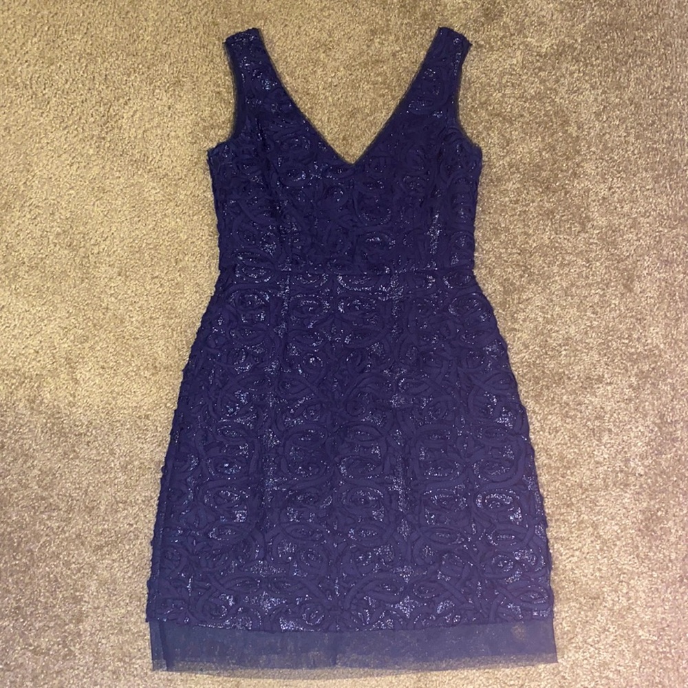 Navy Blue BCBGMAXAZRIA Size 02 Mini Dress